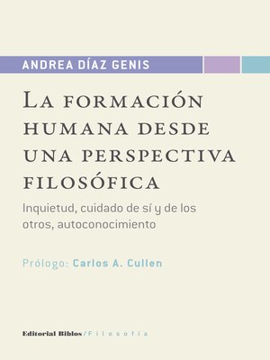 cover image of La formación humana desde una perspectiva filosófica